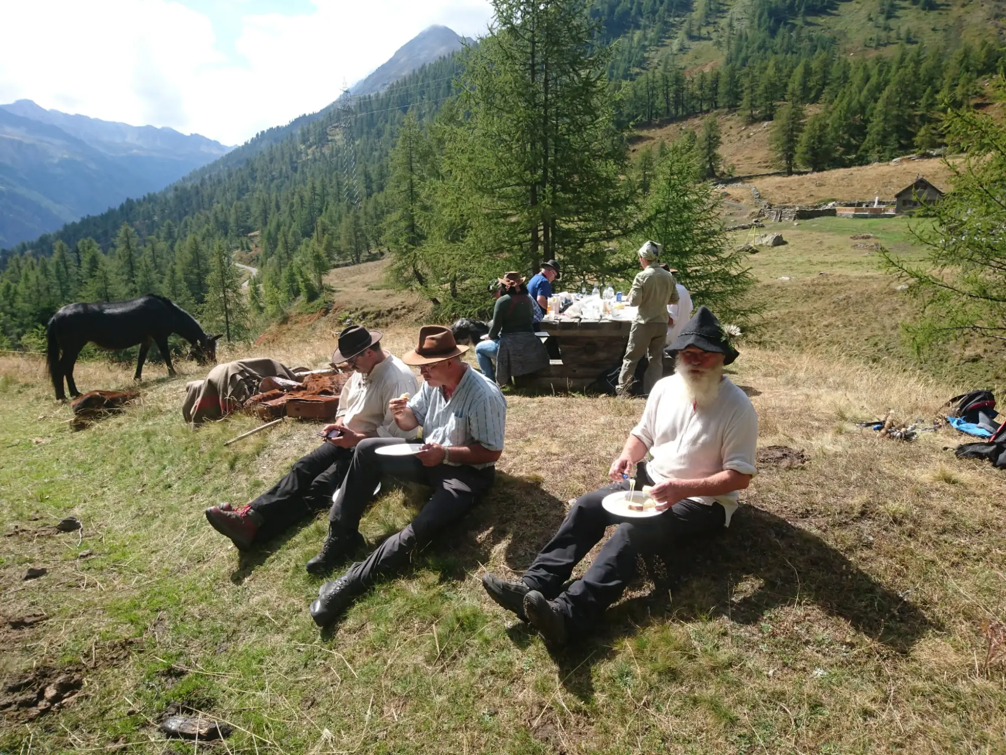 Säumergruppe unterwegs